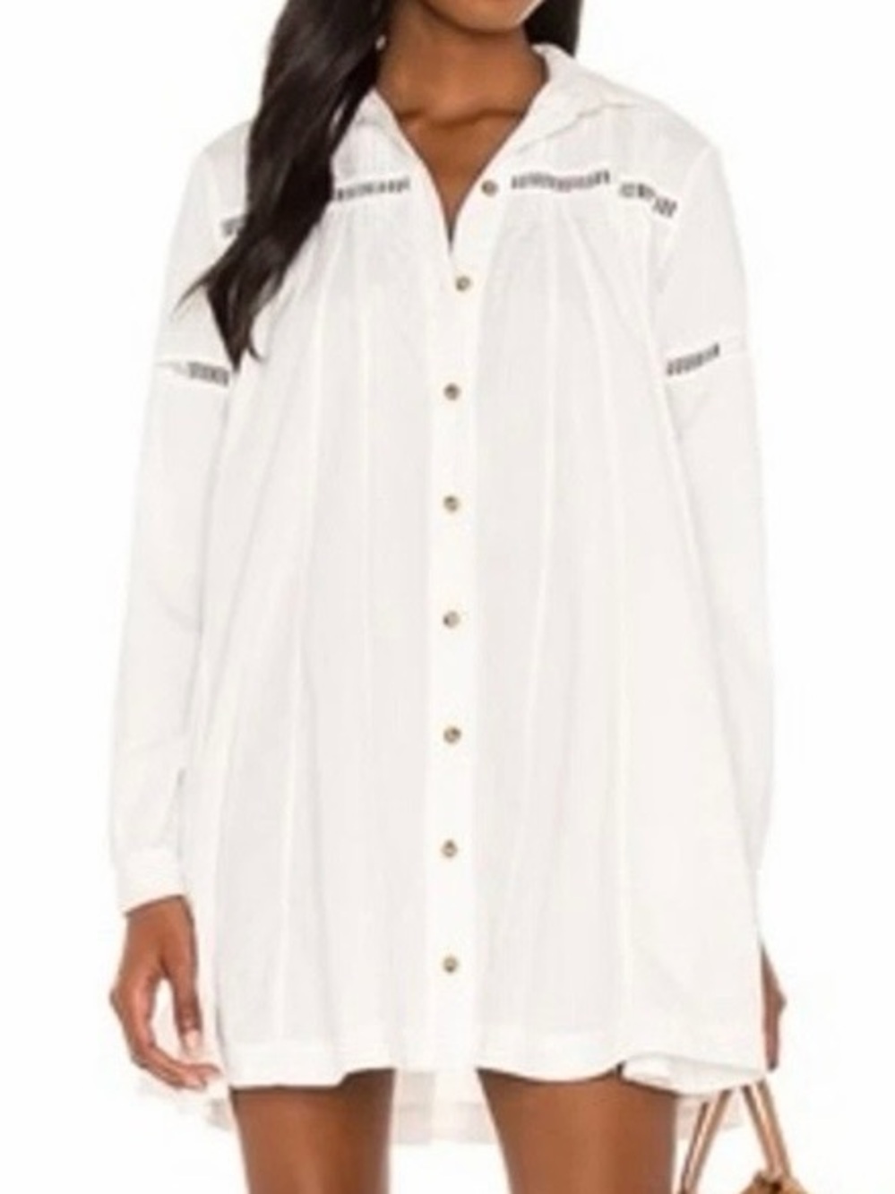 Free People Women's Kennedy Mini Dress, Ivory Size XS